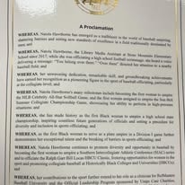 Official DeKalb County proclamation declaring March 6th Natola Hawthorne Day