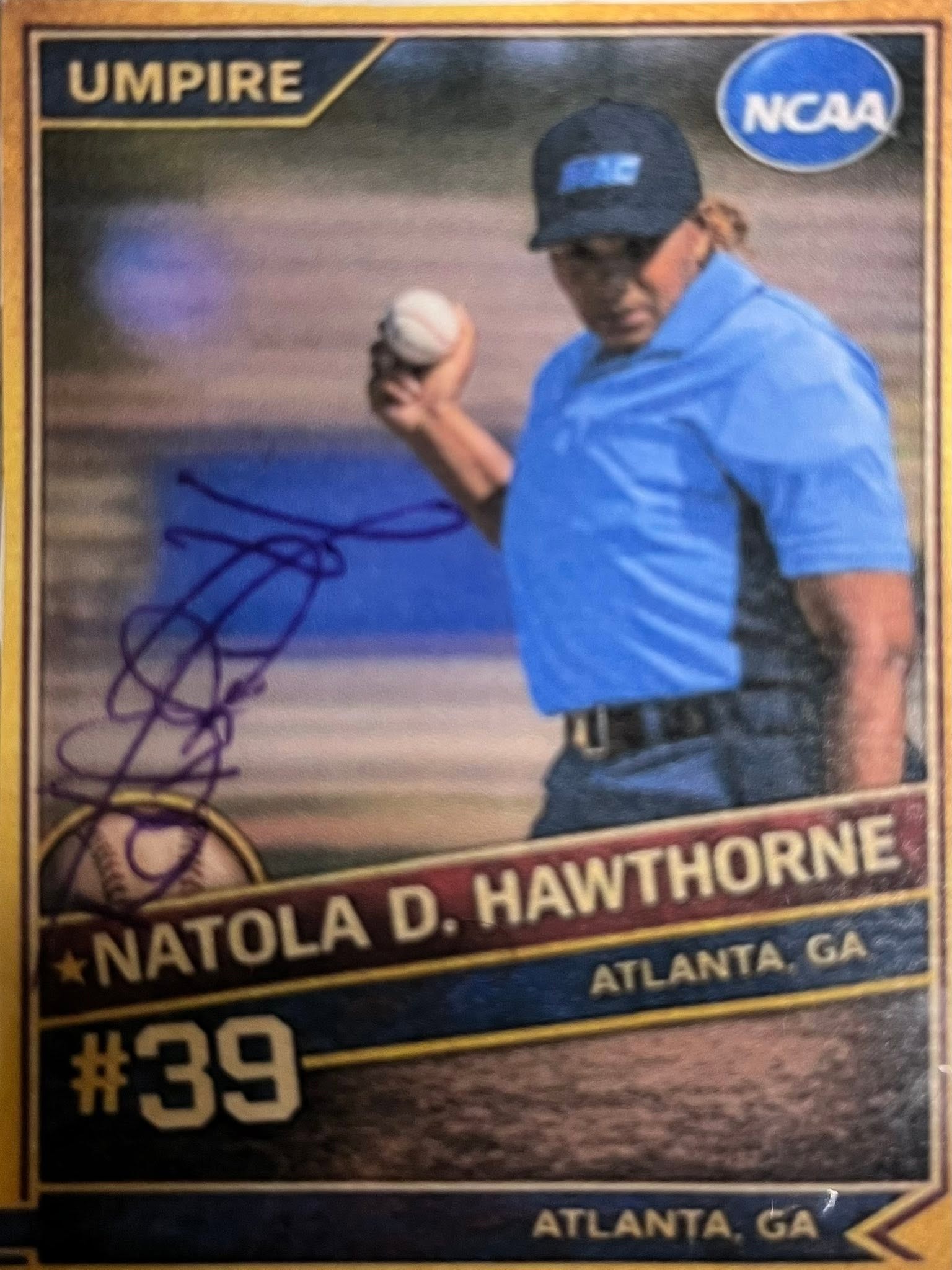 She Calls It All Baseball Card